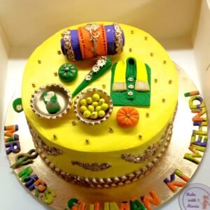 Mehendi theme dholki cake