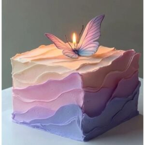 Trending Square cake with Butterfly
