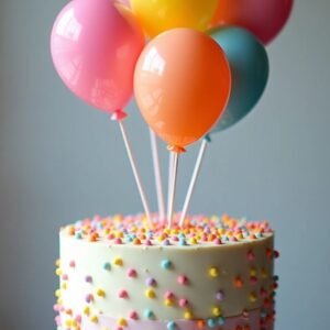 Balloons theme cake