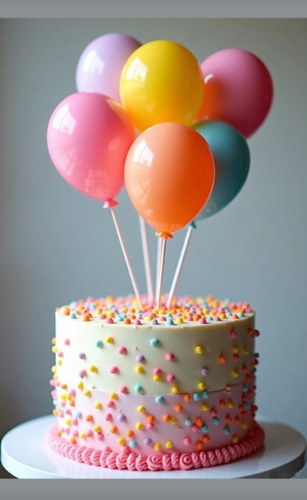 Balloons theme cake