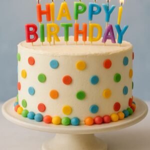 Birthday cake with candle