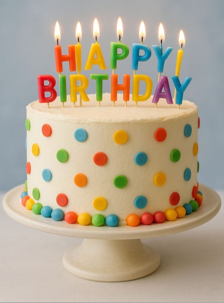 Birthday cake with candle