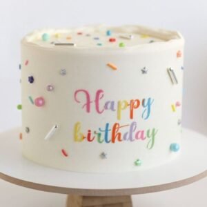 White Birthday cake