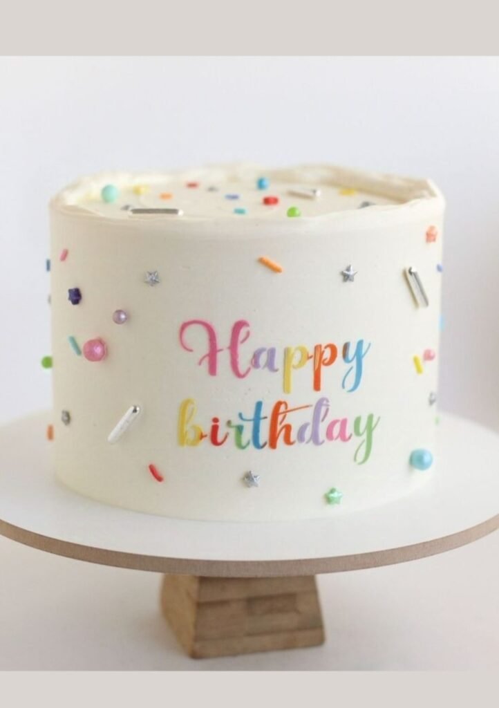 White Birthday cake