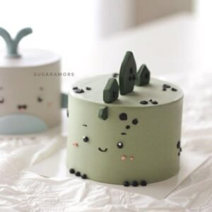 Cute cat cake with unicon