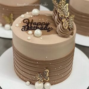 Chocolate flavour Elegent brown cake