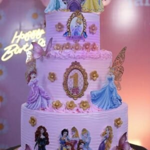 Disney princess multities castle cake
