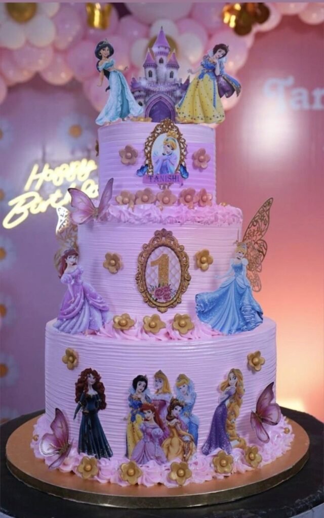 Disney princess multities castle cake