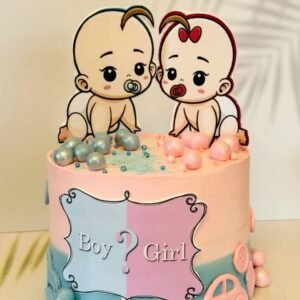 Gender revealing BOY OR GIRL cake
