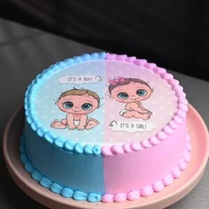 Simple gender revealing cake