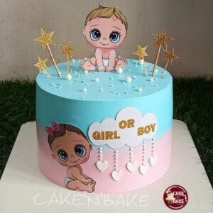 Beautiful gender revealing cake