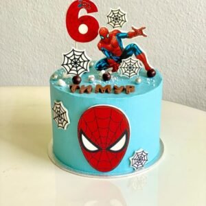 Spiderman theme kids cake