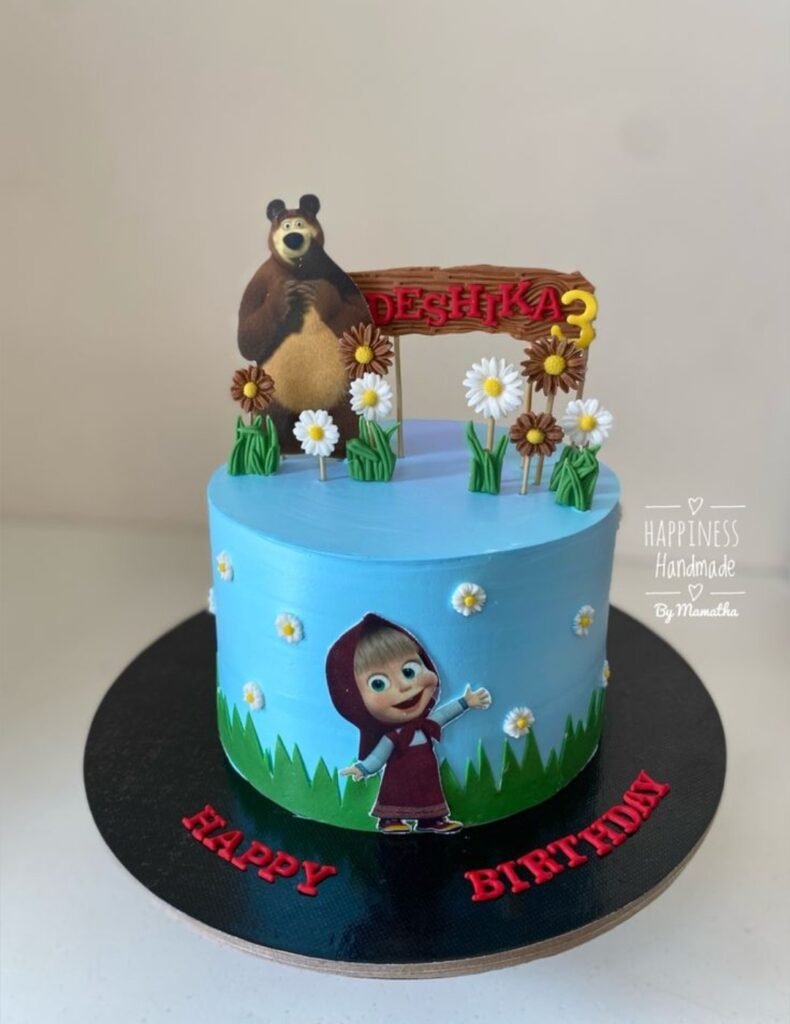 Masha and bear premium cake for kids