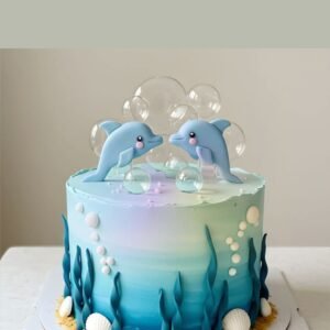 Dolphin and sea theme cake for kids