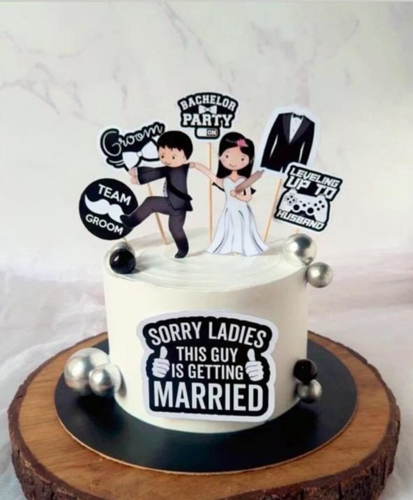 Guy engagement funny commented cake